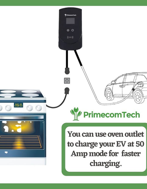 Load image into Gallery viewer, 50 Amp - PRIMECOM.TECH Level-2 Smart Electric Vehicle Home Charging Station 220 Volt for Tesla and All EV Brands 30&#39; Feet Length (25 Feet, NEMA 14-50P)
