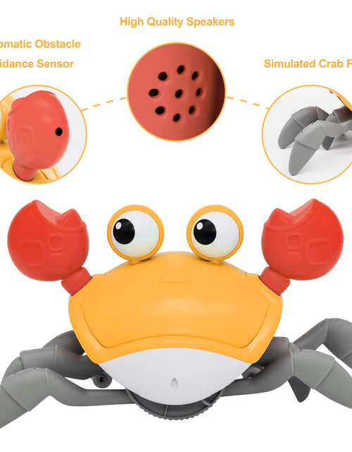 Load image into Gallery viewer, Crawling Crab Baby Toy, Tummy Time Toys Sensory Induction Crabs for Toddler Interactive Development
