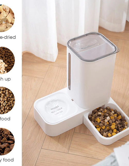 Load image into Gallery viewer, 2 in 1 Automatic Auto Pet Cat Dog Food Feeder Dispenser Set,Gravity Water Bowl
