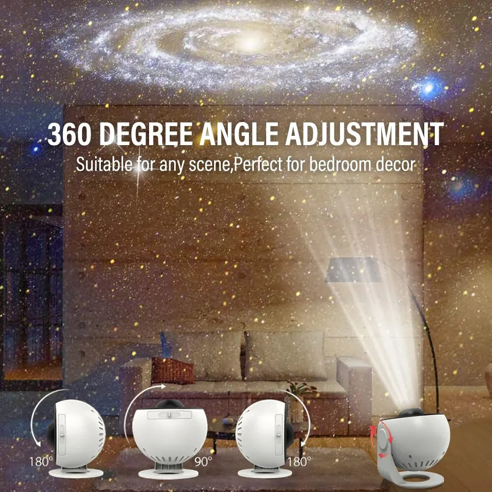 Night Light Galaxy Projector Starry Sky Projector Rotate Planetarium Lamp for Kids Bedroom Valentines Day Gift Wedding Deco