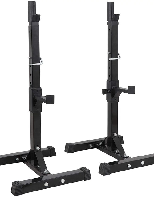 Load image into Gallery viewer, ZENY Pair of Adjustable Barbell Rack Stand Squat Bench Press Home GYM Weightlifting Fitness Exercise
