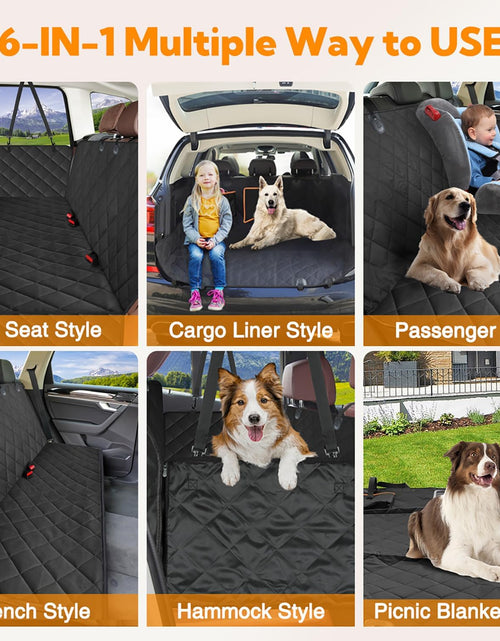 Load image into Gallery viewer, Dog Car Seat Cover for Back Seat, 100% Waterproof Dog Car Hammock with Mesh Window, Anti-Scratch Nonslip Durable Soft Pet Dog Seat Cover for Cars Trucks and SUV
