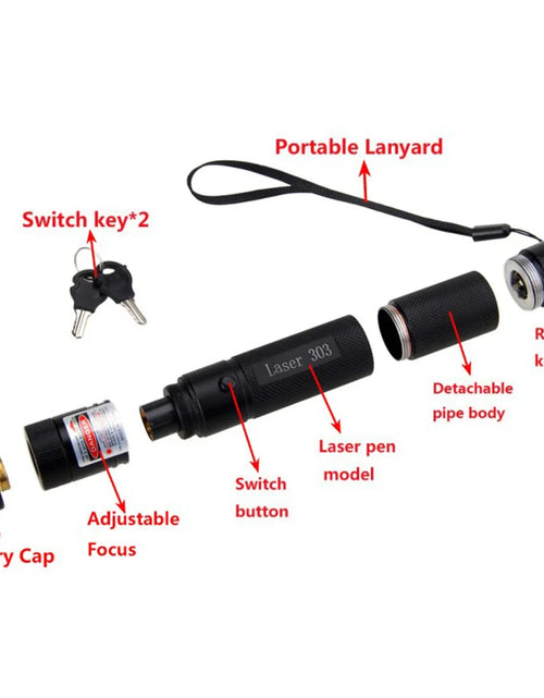 Load image into Gallery viewer, Powerful Green Laser Sight 10000M 532Nm Laser Pointer Powerful Adjustable Focus Lazer with Laser Pen Head Burning Match
