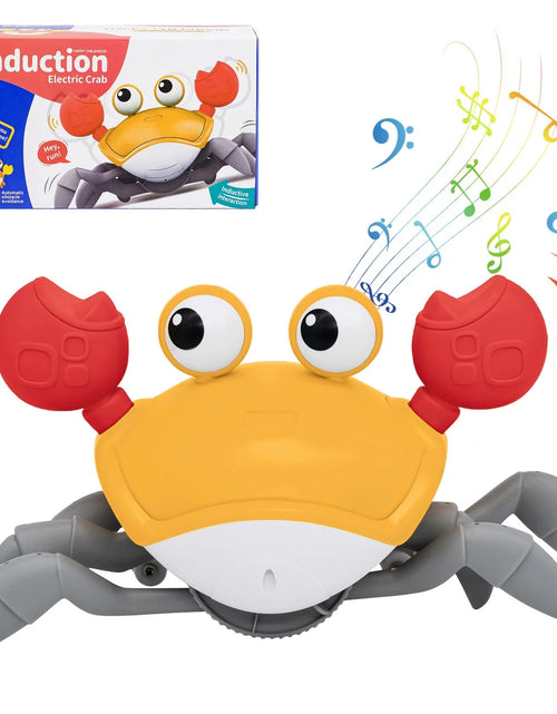 Load image into Gallery viewer, Crawling Crab Baby Toy, Tummy Time Toys Sensory Induction Crabs for Toddler Interactive Development
