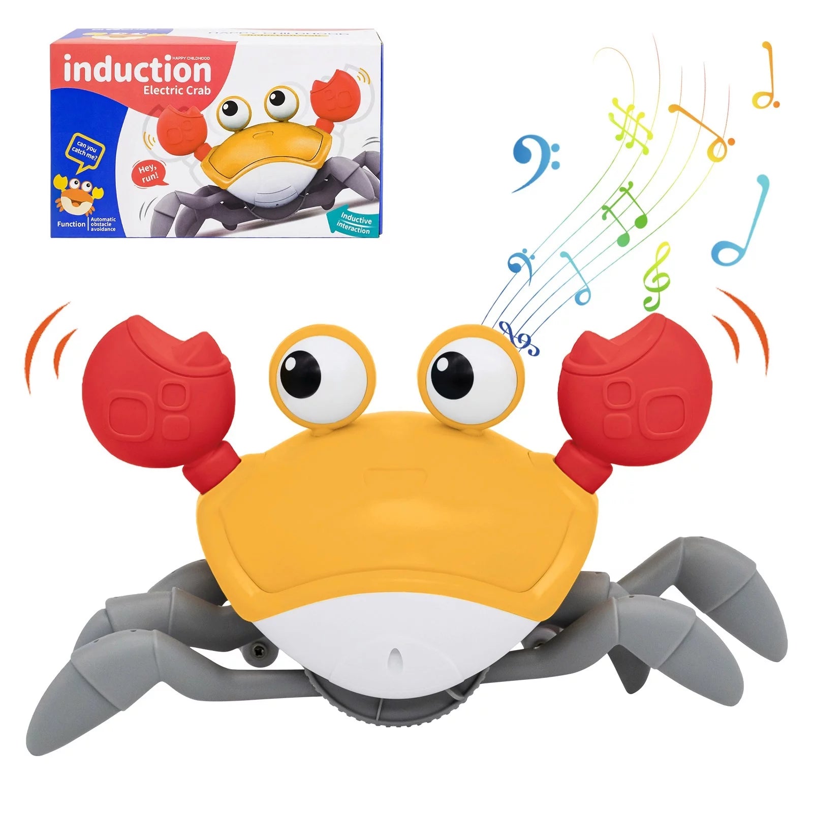 Crawling Crab Baby Toy, Tummy Time Toys Sensory Induction Crabs for Toddler Interactive Development