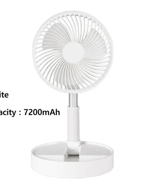 Load image into Gallery viewer, 7200Mah USB Rechargeable Portable Folding Fan Floor Low Noise Fan for Outdoor Home Wireless Fan 4 Speed Camping Portable Fan
