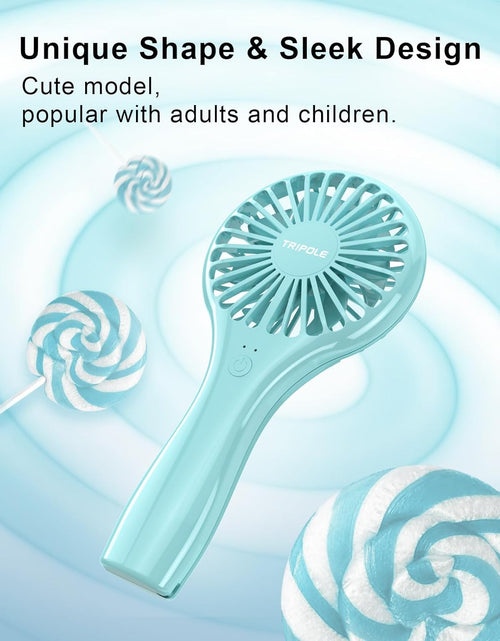 Load image into Gallery viewer, Mini Handheld Fan Battery Operated Small Personal Portable Fan Speed Adjustable USB Rechargeable Fan Cute Design Powerful Eyelash Fan for Stylish Kids Girls Women Men Indoor Outdoor Travelling
