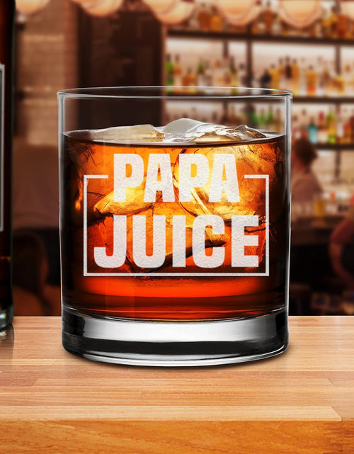 Load image into Gallery viewer, Papa Juice Whiskey Glass - Funny Birthday Retirement Fathers Day Gift for Grandpa Papa
