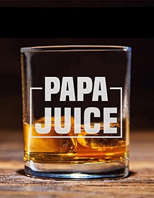 Load image into Gallery viewer, Papa Juice Whiskey Glass - Funny Birthday Retirement Fathers Day Gift for Grandpa Papa
